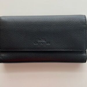 Coach Black Tri-fold Wallet